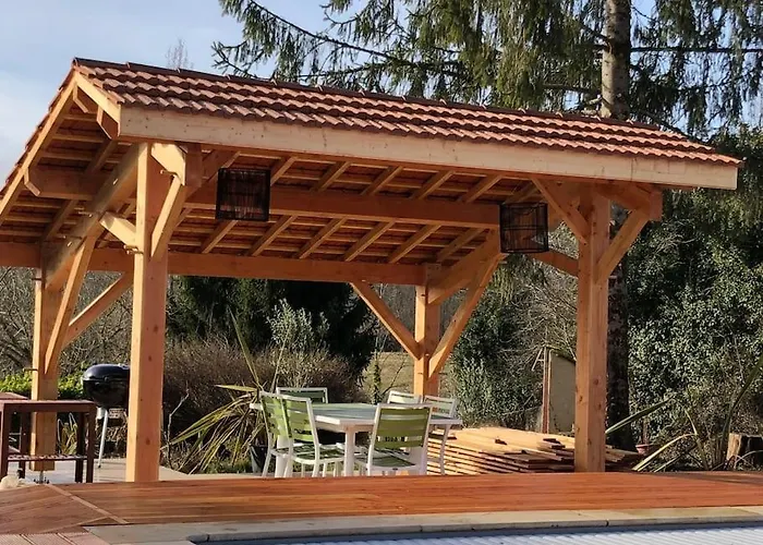 Le Sechoir A Tabac Et Sa Piscine Les Temps Des Sources 别墅 *