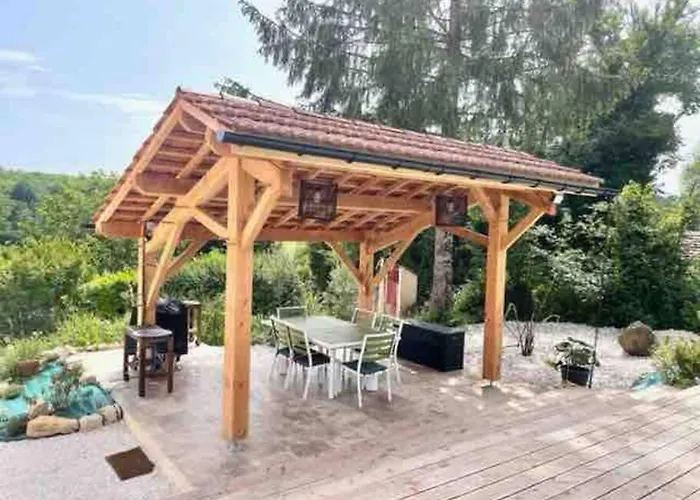 Le Sechoir A Tabac Et Sa Piscine Les Temps Des Sources 别墅